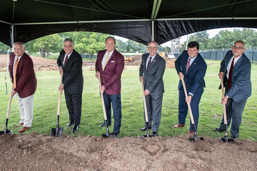 Mississippi State leaders breaking ground on a new Music Building.