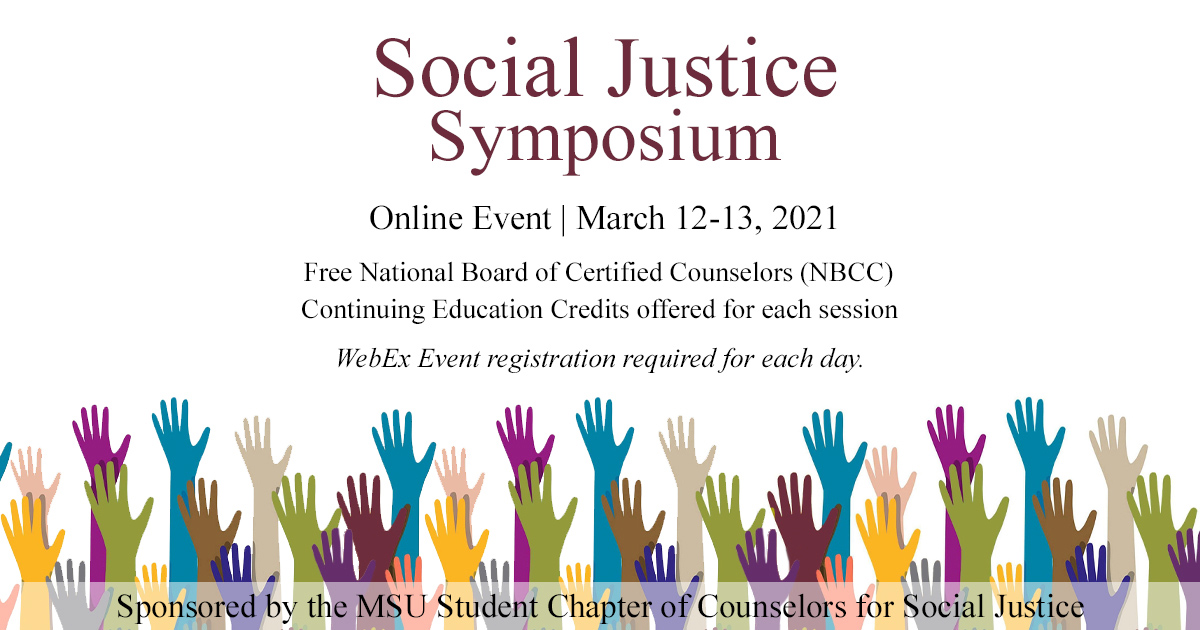 Graphic of Social Justice Symposium Event.
