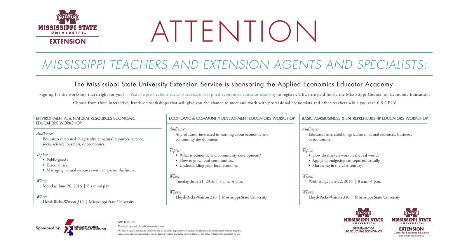 First Annual Applied Economics Educator Academy