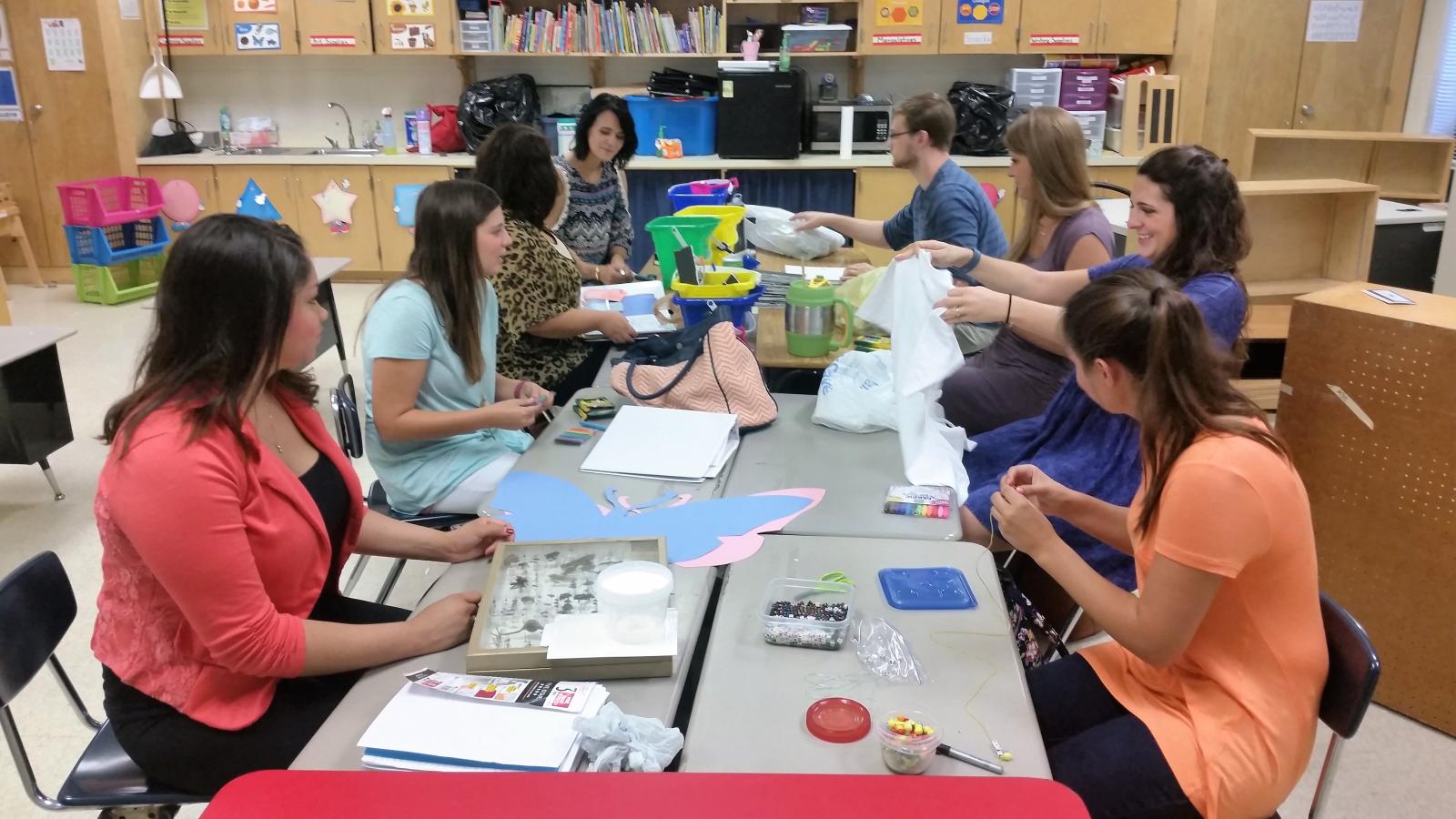 College of Education graduate students helping SOCSD