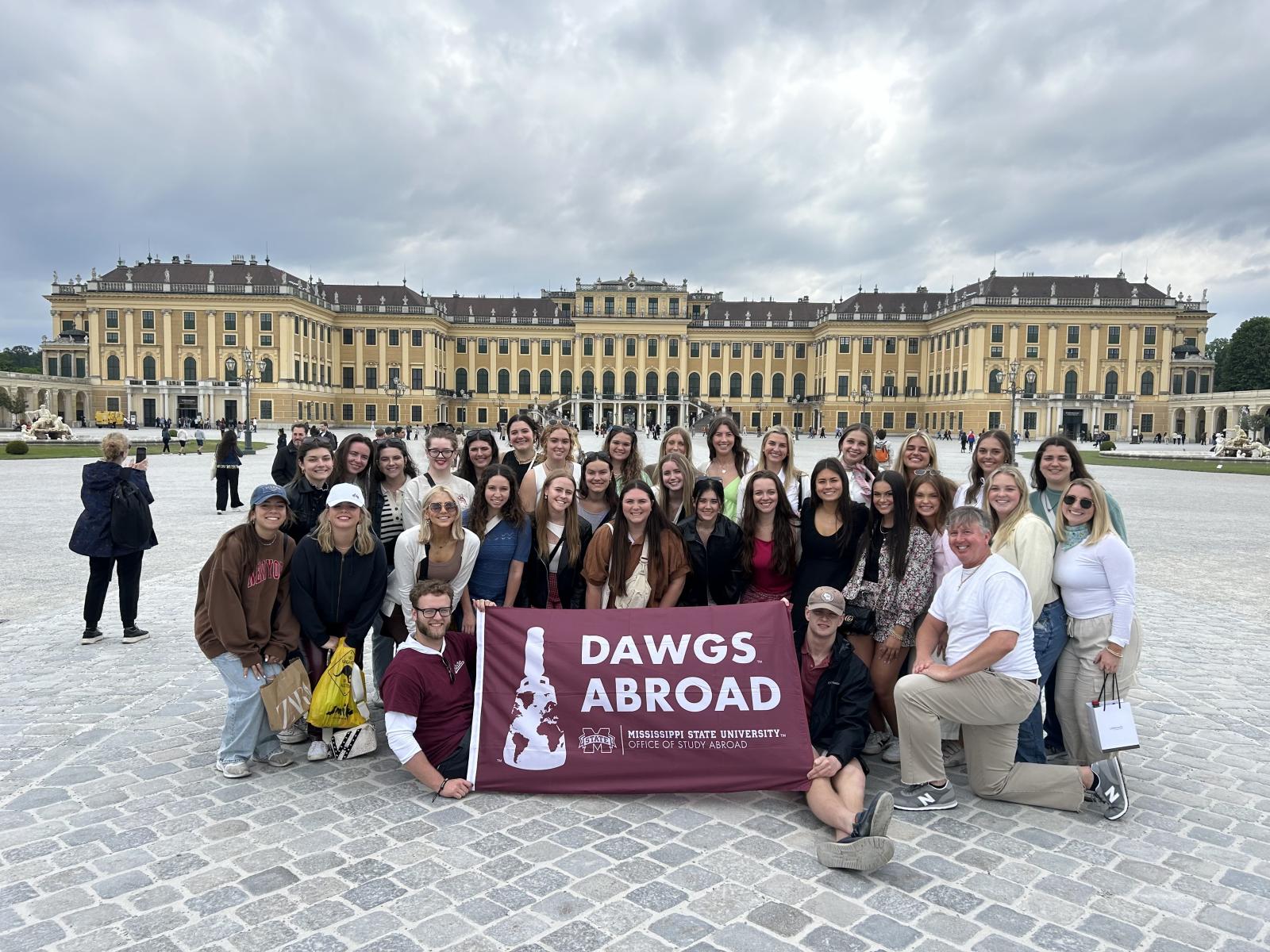 Dr. Ty pictured with group of students studying abroad