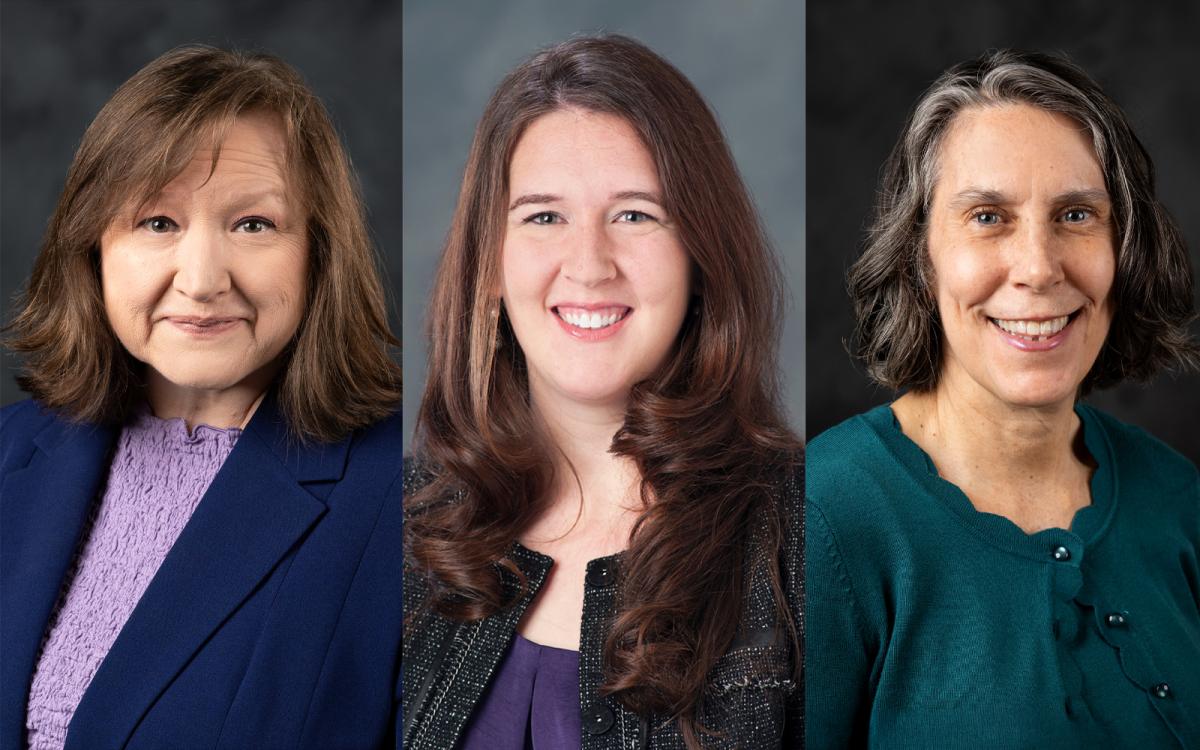 Headshots of Dr. Antonelli, Dr. Marett, and Dr. McDonnall
